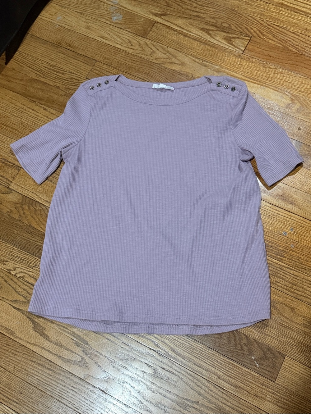 Jane + Delancey Lavender Ribbed Boatneck Top Size L